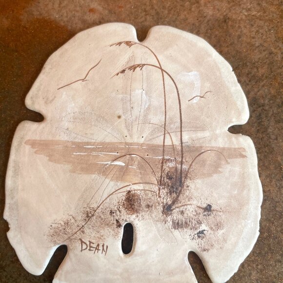 5 Different Sea Shells 1 Sand Dollar w/ Original Painting Signed by Dean Unique - Picture 1 of 13